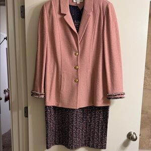 Elegant St John Dress and Jacket, Size 14
